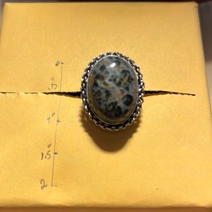 New Ring real Stone 925 sterling Silver